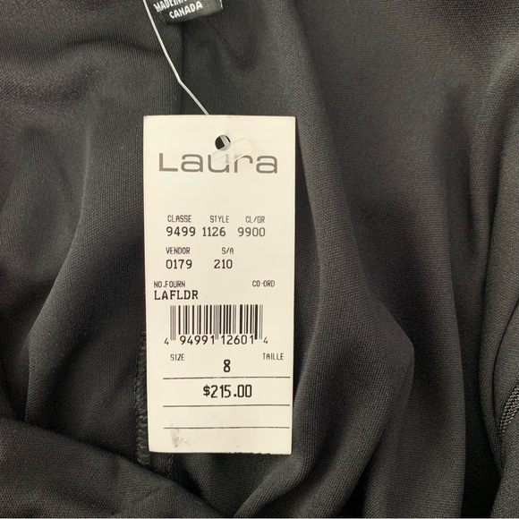 NWT Laura Size 8 Black Floral Dress - Picture 10 of 12